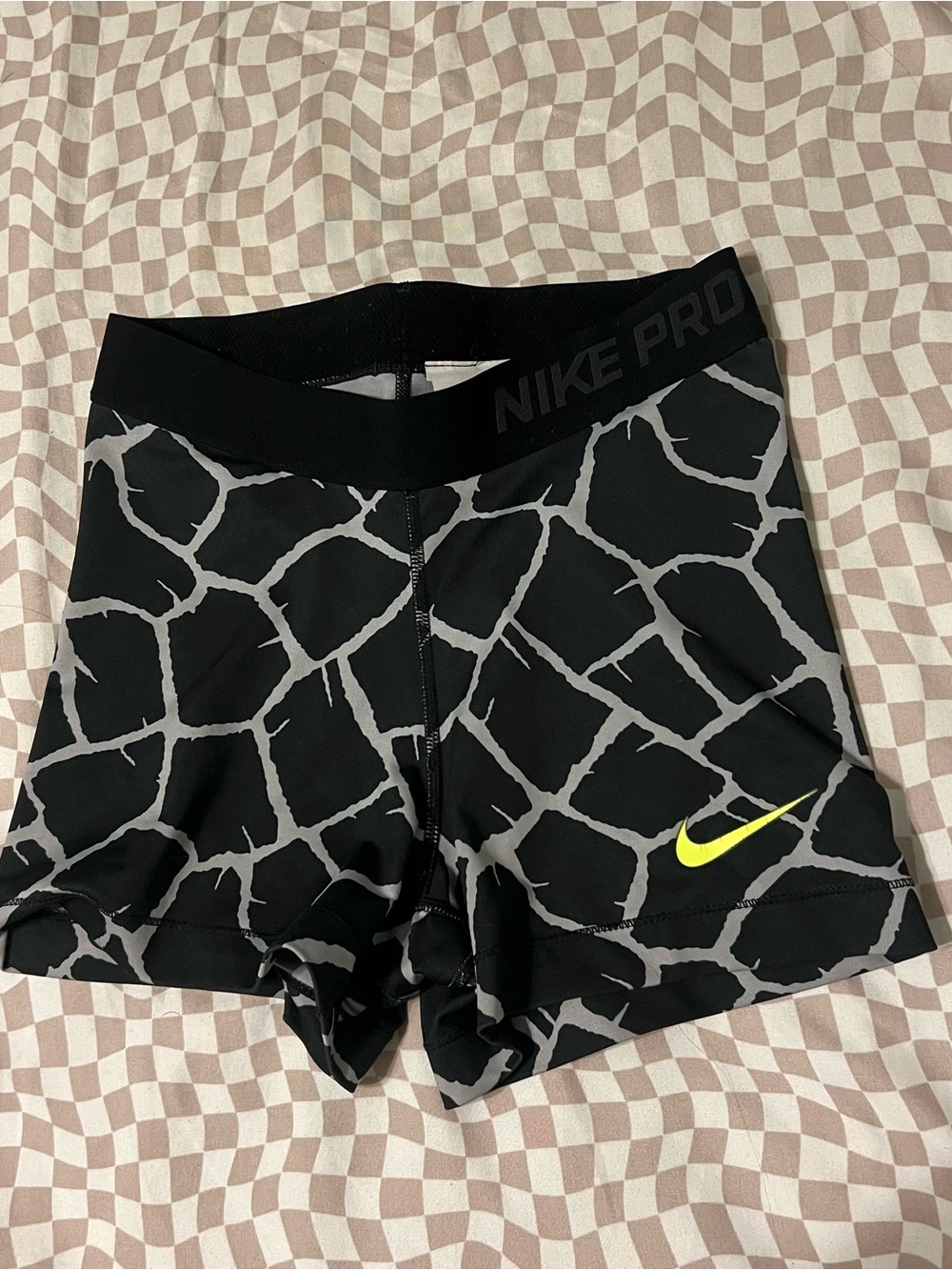 Nike Pro giraffe patterned shorts